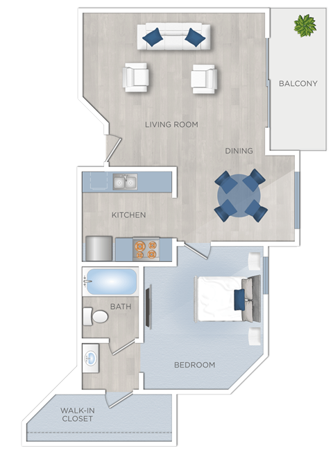 one-bedroom apartments in Hollywood, CA